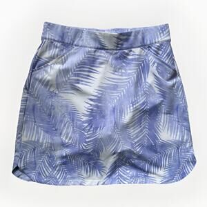 Peter Millar Skirt Womens Small Leaf Pattern Golf Pickleball UPF 50 Pocket Skort